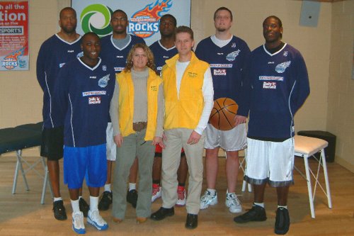 The Scottish Rocks Pro Basketball team having Bowen treatment
